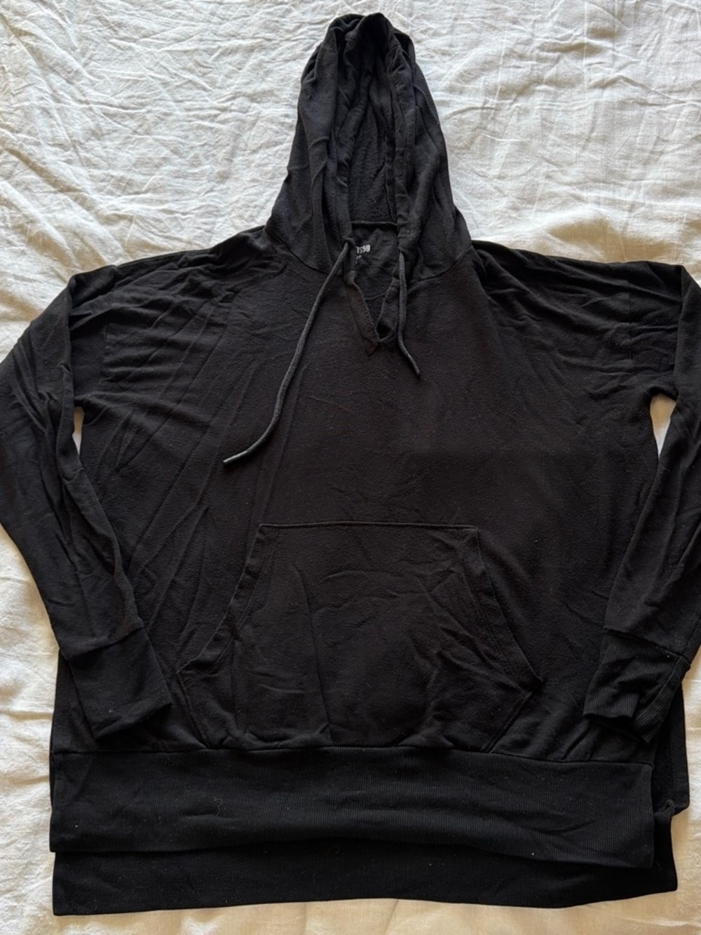 Women’s Black Lightweight Hoodie Sweatshirt